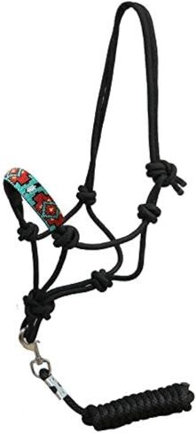 Showman Navajo Beaded Nose Cowboy Knot Rope Halter w/ 7' Lead in Saudi Arabia