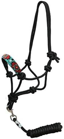 Showman Navajo Beaded Nose Cowboy Knot Rope Halter w/ 7' Lead in Saudi Arabia