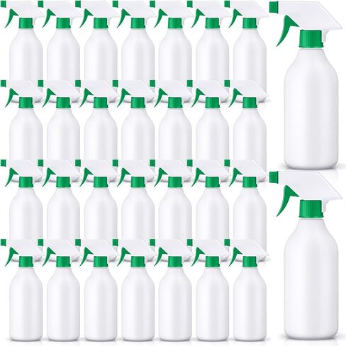 30 Pack Plastic Spray Bottles 16 oz Leak Proof Squirt Bottle Refillable Empty Bottles Spray Water Bottle Mist Sprayer with Red Nozzles for Hair Essential Oil Cleaning Solutions Plants Pets in Saudi Arabia