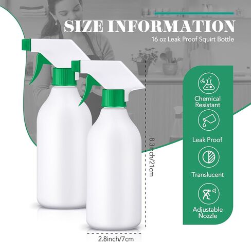 30 Pack Plastic Spray Bottles 16 oz Leak Proof Squirt Bottle Refillable Empty Bottles Spray Water Bottle Mist Sprayer with Red Nozzles for Hair Essential Oil Cleaning Solutions Plants Pets in Saudi Arabia