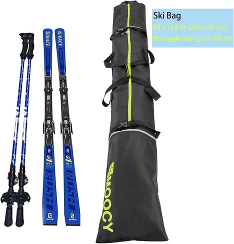 MOPHOEXII Ski Bag, Single Ski Bag for Travel 600D Polyester Water-Resistant Adjustable Length Ski Bag to Transport Skis in Kuwait