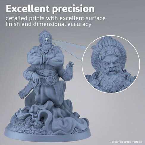ELEGOO Upgraded ABS-Like 2.0 3D Printer Resin Grey 1000g, Rapid Precise Printing Photopolymer Resin 405nm LCD UV-Curing for LCD 3D Printer in Saudi Arabia