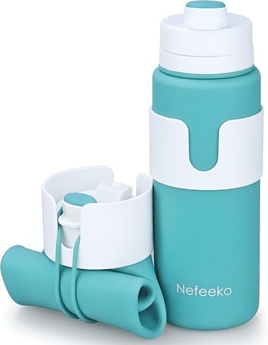 Nefeeko Collapsible Water Bottle, BPA Free 26oz Foldable Water Bottle for Travel Sports, Leak-Proof Spill-Proof Portable Water Bottles with Carabiner, Lightweight in Saudi Arabia