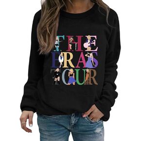 EVELUST Women Country Concert Sweatshirt - Music Festival Graphic Tee Warm World Tour Outfit Thickened Casual Fan Lover Top