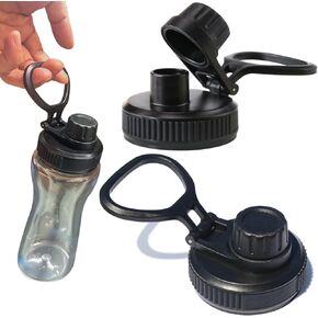 2 PCS Lid for Cirkul Water Bottle,Cap Compatible with Cirkul Lid Replacement,Lid Applicable to for Cirkul Bottle of 22oz, 32oz (black/pink)