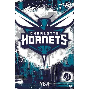 Trends International NBA Charlotte Hornets - Maximalist Logo 23 Wall Poster