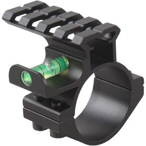 Tactical 30mm/1-Inch 1" Scope Ring Adaptor Picatinny/Weaver Rail, Barrel Clamp Mount with Bubble Level for Rifle Scope