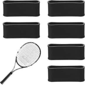 6pcs Pickleball Paddle Grip Tape, Tennis Racquet Grip Ring, Head Overgrip Tennis, Paddle Silicone Ring Tennis Racket Racquet Grip Ring on Racquetball for securing Grip on Rackets or Handles（Black） in Saudi Arabia