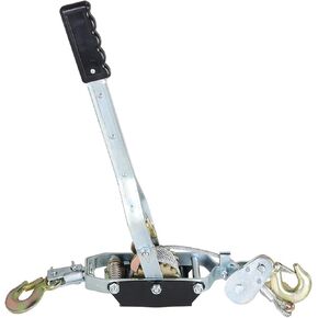 Power Puller 4T Double Gear Power Puller Suitable for Mobile Machinery Heavy Objects with 3 Hooks and Cables