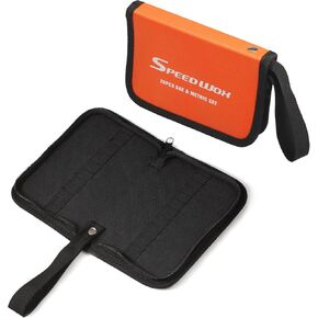 SPEEDWOX 20 Pockets Wrench Tool Storage Bag, Tool Pouch Organizer for Mini Wrenches, Metric and SAE, Portable Tool Organizer with Tote Design, Orange 1680D Oxford Fabric in Kuwait