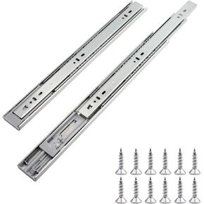Soft Close Drawer Slides 16 Inch Bathroom Cabinet Drawer Slides Ball Bearing Heavy Duty Full Extension Basic Under Drawer Slides Bottom Mount Dresser,Kitchen,Closet,RV,Tool Cart,Car,Cupboard 200 LB