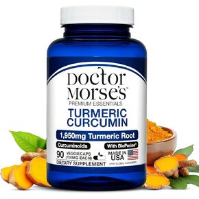 Turmeric Curcumin Supplement 1950mg with BioPerine for High Absorption, Ultra Potent with Curcuminoids, Fast Healthy Joint Support, Made in FDA-Registered, NSF-Certified Facility, 90 Capsules