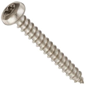 Small Parts 0820ATP188 18-8 Stainless Steel Sheet Metal Screw, Plain Finish, Pan Head, Star Drive, Type A, #8-15 Thread Size, 1-1/4" Length (Pack of 50)