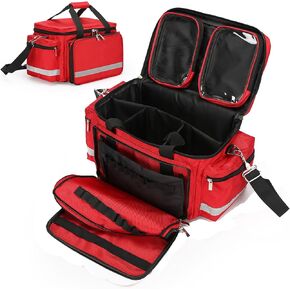 Medical Bag Empty First Aid Bag Home Health Nurse Bag Empty First Aid Storage Bag with Detachable Divider Medical Supplies Bag Emergency Responder Trauma Bag for Nursing Student,Therapist,Doctors