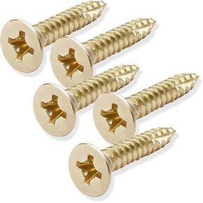 Cauldham Oil Rubbed Bronze Wood Screws #9 x 1 Inch for Door Hinges - 25 Pack