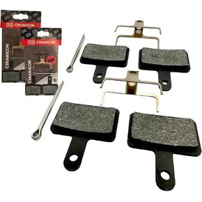 B01s RED (Analogue to Shimano B05s) Reinforced Bicycle disc Brake Pads. 2 Pack 4 PCS Mountain Bike Brake Pads. Long-Lasting Bycicle Disk Brake Pads for Shimano Deore M525. Ebike Brake Pads