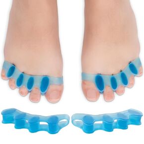 ViveSole Toe Spreaders for Feet (2 Pairs) - Gel Stretchers For Men, Women - Silicone Separators for Correcting Hammer Toe, Bunions - Straighteners, Spacers for Crooked, Overlapping Toes (Medium)