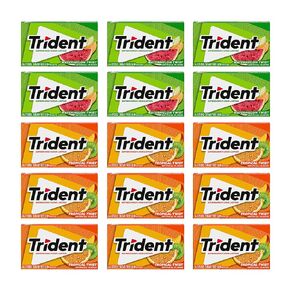 Trident Sugar Free Gum Variety Pack, Spearmint, Perfect Peppermint & Original Flavors, 18 Packs of 14 Pieces (252 Total Pieces)
