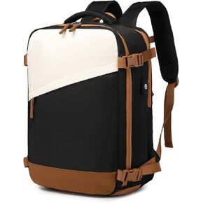 Kono 17 Inch Laptop Backpack Carry On Casual Daypack, Waterproof Travel Rucksack Bag with USB Charging Port and Shoes Compartment Navy