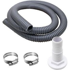 MAKERELE Bilge Pump 1-1/8-Inch Bilge Pump Hose Plumbing Kit Contains 6 FT Premium PVC Hose as well as 2 Hose Clamps and One Thru-Hull Fitting