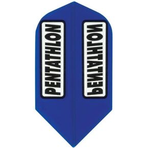 US Darts 3 Sets (9 Flights) Pentathlon Blue Slim Dart Flights - 100 Micron - Ex-Tough #03