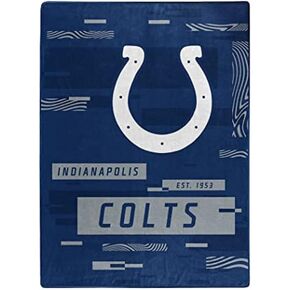 Northwest NFL Indianapolis Colts Oversized Royal Plush Throw Blanket, Team Colors, 60" x 80"