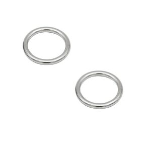 2Pcs Metal Round Rings,304 Stainless Steel Metal O-Ring for Fitness Rings/Yoga Rings/Bag Accessories 10 * 40mm