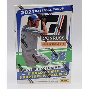 2021 Panini Donruss MLB Baseball Blaster Box - 11 Packs of 8 Cards - 11 Holo Purple and 5 Rapture Parallels per Box on Avg.
