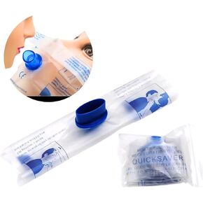 CPR Mask Kit, Mouth to Mask Device, Mouth to Mouth Barrier, CPR Face Shields Pocket Mask, First Aid Resuscitation Training (Set of 4)