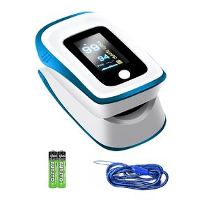 Pulse Oximeter Fingertip - Finger Pulse Oximeter o2-SpO2 - Battery 2 AAA Includes Lanyard OLED Screen, Accurate Rapid Oximeter SpO2 Readings Outdoor Sports Widely Use JDBBGJ