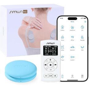 Wireless Tens Unit Muscle Stimulator, 18 Modes Electronic Stimulator Physical Therapy Tens Machine for Foot, Shoulder, Neck, Sciatica and Back Pain Relief, Controlled via App or Remote