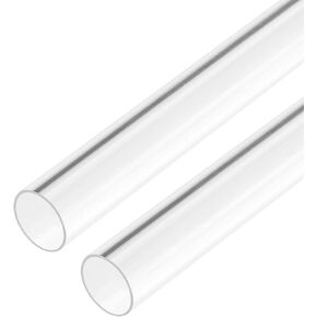 DMiotech 2 Pack ID 9mm OD 10m,0.4m Length PVC Clear Plastic Tube Hard Round Tube for Water Pipe