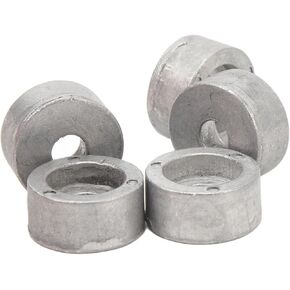 Round Zinc Anode, 5 Pcs 55321 87J01 Marine Zinc Anode Block Oxidation Resistant Zinc Anode Block Replacement for Outboard Motor 4T