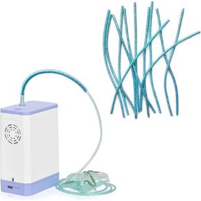 12 Pack Oxygen Tubing Support Crimp Straightener for Portable Oxygen Concentrator Oxygen Hose Nasal Cannula Oxygen Tubing Accessories,Blue