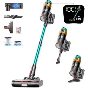 Cordless Vacuum Cleaner, 550W 45KPA 65Mins Vacuum Cleaners for Home, Stick Vacuum with Charging Dock Station, Anti-tangle Wireless Vacuum, Rechargeable Cordless Vacuum for Pet Hair/Carpet/Hard Floor