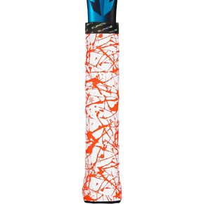 Supacaz Super Sticky Kush Tennis Overgrip - Splat Neon Orange - 3pk