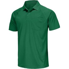 Golf Polo Shirts for Men Short Sleeve Athletic Tennis T-Shirt Moisture Wicking Dry Fit Performance Sport Golf Shirts