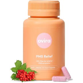 Ovira PMS Supplement for Women | Vitex Berry Extract for Period Cramps, Mood Support and Breast Tenderness | Female Hormone Balance Supplement | Vegan & Cruelty Free - 60 Capsules