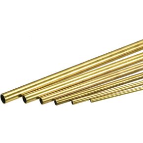uxcell Brass Tube, 3mm 4mm 5mm 6mm 7mm 8mm OD x 1mm Wall Thickness 200mm Length Metal Tubing, Pack of 6
