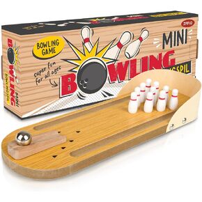 Mini Bowling White Elephant Gifts for Adults Useful Stocking Stuffers for Teens Adults for Men Women Who Have Everything Teens Boys Table Top Set Wooden Desktop Tiny Bowling Fun Gag