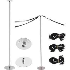 Boat Cover Support Poles,Stainless Steel Boat Cover Support System Pole,4-Stage Adjustable Height, Aluminum Alloy Boat Cover Poles with Stable 304 Stainless Steel Base & Webbing Straps (2 Pack)