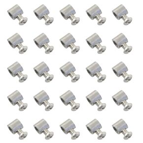 RLECS 25PCS 6x6mm M3 Single Hole Wire Rope Clevis Stainless Steel Cable Clamp Wire Rope Stopper Wire Rope Clamp for Fixing Clotheslines Sunshades Fence Banners