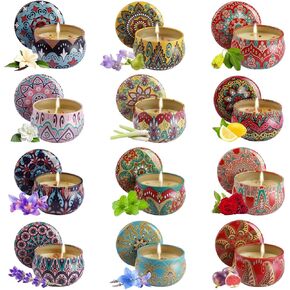 Scented Candles Gift Set, 12 Pack Candles for Home Scented, 2.5 oz Soy Candles, Long Lasting Scented Candles, Best Candles Gifts with Gift Box for Christmas, Women Birthday, Valentine