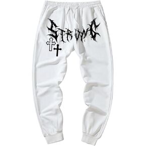 WDIRARA Men's Floral Letter Graphic Print Drawstring Waist Tie Front Sweatpants in Kuwait