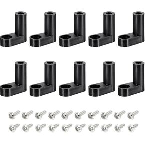 MECCANIXITY PCB Plastic Fixed Feet Circuit Board Standoff Black Mounting Spacer 20mm with Screws for Mainboard Game Console, 50 Set