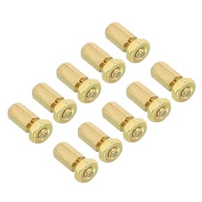 PATIKIL 5mm+3mm M2 Standoff Screws, 100 Pack Brass Hex PCB Standoffs Nuts for Motherboards, Computer Cases, Circuit Boards, Electronics, Gold Tone