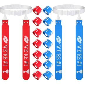 14 Set Flag Football Belts and Flags Adjustable Flag Football Set We're #1 Flag Football Equipment for Sports Team Training Competition Youth Adult with 14 Belts, 28 Flags(Red and Blue)