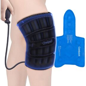 Knee Ice Pack Wrap with Cold Compression for Pain Relief, Ice Pack for Knee Replacement Surgery Reusable Gel Hot Cold Therapy for Knee Injuries, Swelling, Meniscus Tear, Osteoarthritis, ACL