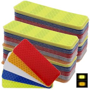200 Pcs Reflective Stickers, 5 Colors Reflector Sticker, Reflector Sticker Tape for Trailers, Clothing, Bicycles, Road Signs