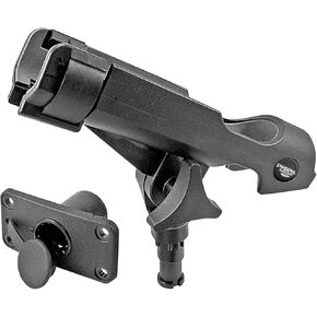 PROPEL PADDLE GEAR BY SHORELINE MARINE Kayak Rod Holder with Mount Base, Boating Accessory, Black